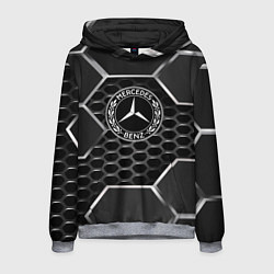 Толстовка-худи мужская Mercedes carbon, цвет: 3D-меланж