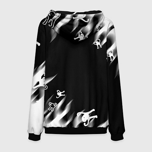 Мужская толстовка Ъуъ съука пламя / 3D-Черный – фото 2