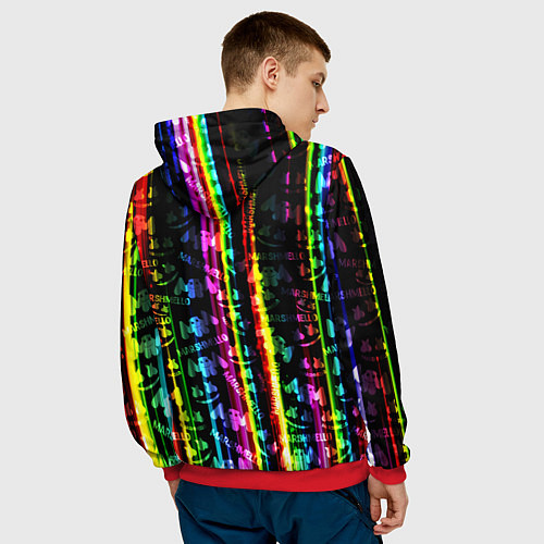 Мужская толстовка Marshmello градиент / 3D-Красный – фото 4