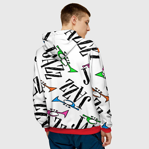 Мужская толстовка Just jazz in color / 3D-Красный – фото 4