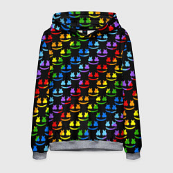 Толстовка-худи мужская Marshmello pattern neon, цвет: 3D-меланж