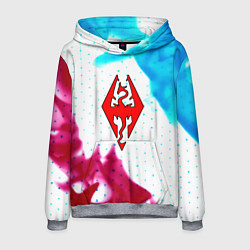 Толстовка-худи мужская The Elder Scrolls flame, цвет: 3D-меланж