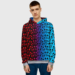 Толстовка-худи мужская Marshmello gradient, цвет: 3D-меланж — фото 2