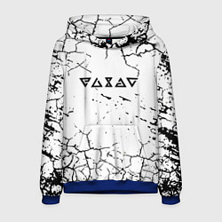 Толстовка-худи мужская Ведьмак трещины в земле, цвет: 3D-синий