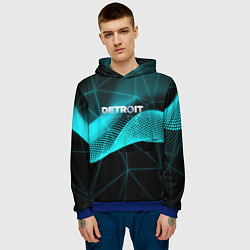 Толстовка-худи мужская Detroit become human games, цвет: 3D-синий — фото 2