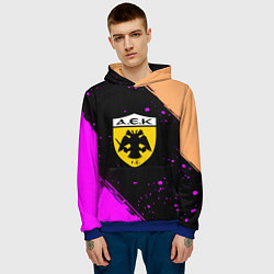 Толстовка-худи мужская AEK fc geometry splash, цвет: 3D-синий — фото 2