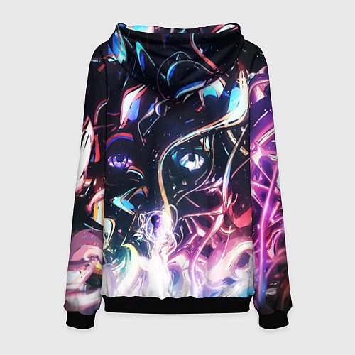 Мужская толстовка Фрактальный узор текстура / 3D-Черный – фото 2