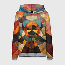 Толстовка-худи мужская Винтажная мозайка, цвет: 3D-меланж