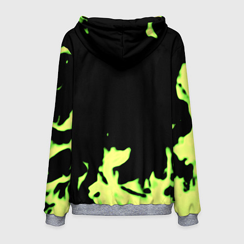 Мужская толстовка Doom кислотное лого огонь / 3D-Меланж – фото 2