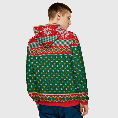 Мужская толстовка 2025 новый год змеи / 3D-Красный – фото 4