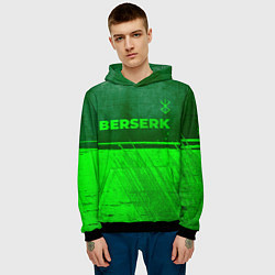 Толстовка-худи мужская Berserk - green gradient посередине, цвет: 3D-черный — фото 2