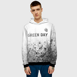 Толстовка-худи мужская Green Day - white gradient посередине, цвет: 3D-черный — фото 2