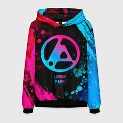 Толстовка-худи мужская Linkin Park 2024 - neon gradient, цвет: 3D-черный