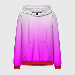Толстовка-худи мужская Gradient color pink, цвет: 3D-красный