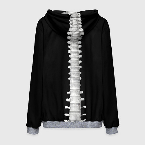 Мужская толстовка Рентген позвоночника / 3D-Меланж – фото 2