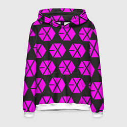 Толстовка-худи мужская Exo логотип, цвет: 3D-белый