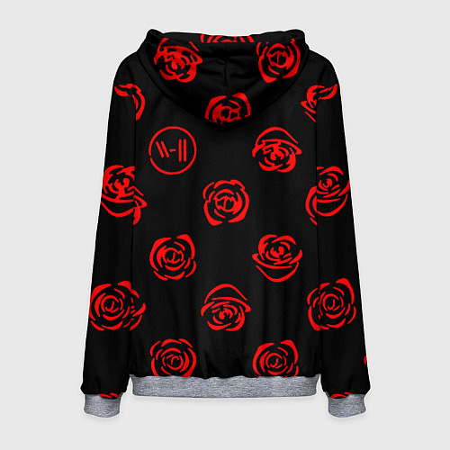 Мужская толстовка Twenty one pilots rose pattern / 3D-Меланж – фото 2