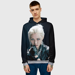 Толстовка-худи мужская Stray Kids Felix Giant concept, цвет: 3D-меланж — фото 2