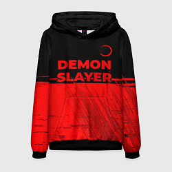 Толстовка-худи мужская Demon Slayer - red gradient посередине, цвет: 3D-черный