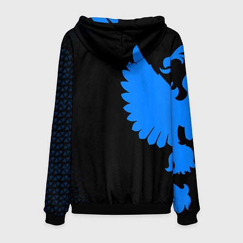 Мужская толстовка Герб РФ синий / 3D-Черный – фото 2