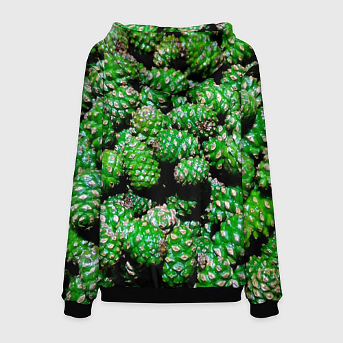 Мужская толстовка Гора зеленых шишек: с отступающим годом / 3D-Черный – фото 2