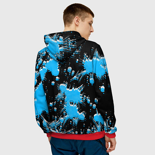 Мужская толстовка Quake краски текстура / 3D-Красный – фото 4