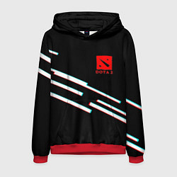 Толстовка-худи мужская DOTA2 lines, цвет: 3D-красный