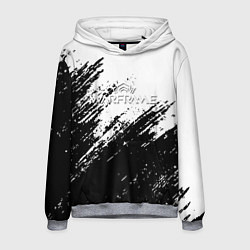 Толстовка-худи мужская Warframe штриховка красок, цвет: 3D-меланж