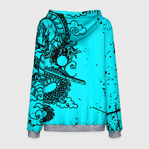 Мужская толстовка Quake текстура дракон / 3D-Меланж – фото 2