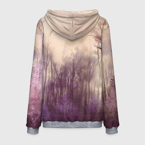 Мужская толстовка Мишка в пасмурном лесу / 3D-Меланж – фото 2