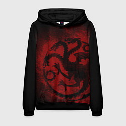 Толстовка-худи мужская Targaryen house Game of Thrones, цвет: 3D-черный