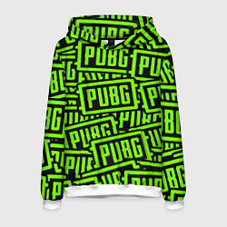 Толстовка-худи мужская PUBG pattern game, цвет: 3D-белый