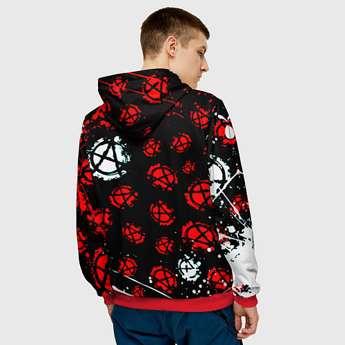 Мужская толстовка Half life anarhy / 3D-Красный – фото 4