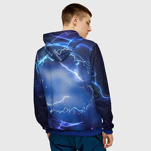 Мужская толстовка Supercharged - The offspring / 3D-Синий – фото 4