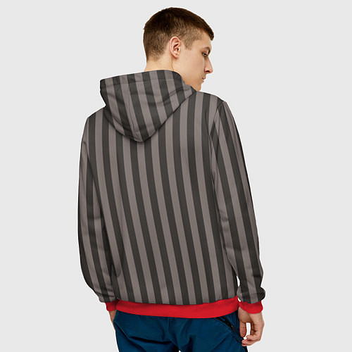 Мужская толстовка Узор как у Вай из Аркейн / 3D-Красный – фото 4