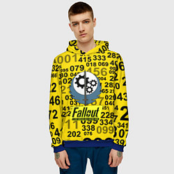 Толстовка-худи мужская Fallout pattern symbol, цвет: 3D-синий — фото 2
