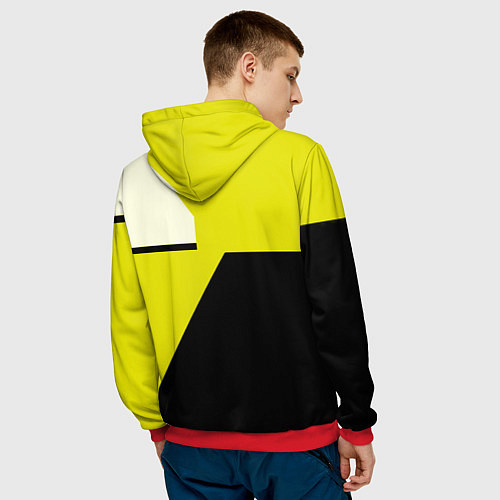 Мужская толстовка Assassins Creed geometry logo / 3D-Красный – фото 4