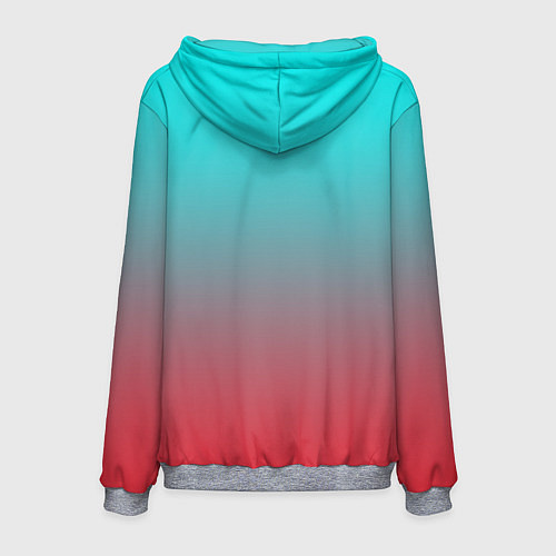 Мужская толстовка Абстрактно неоновый градиент / 3D-Меланж – фото 2