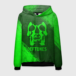 Толстовка-худи мужская Deftones - green gradient, цвет: 3D-черный