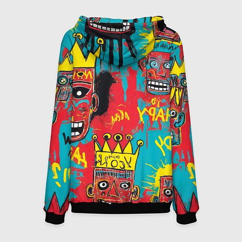 Мужская толстовка Абстракция в стиле баския / 3D-Черный – фото 2