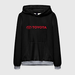 Толстовка-худи мужская Toyota red logo auto, цвет: 3D-меланж