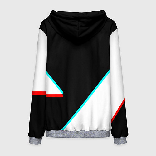 Мужская толстовка Among us geometry steel glitch / 3D-Меланж – фото 2