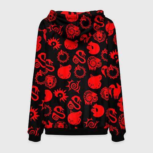 Мужская толстовка The Witcher anime pattern / 3D-Черный – фото 2