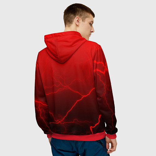 Мужская толстовка Starcraft молнии / 3D-Красный – фото 4