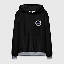 Толстовка-худи мужская Volvo logo auto, цвет: 3D-меланж