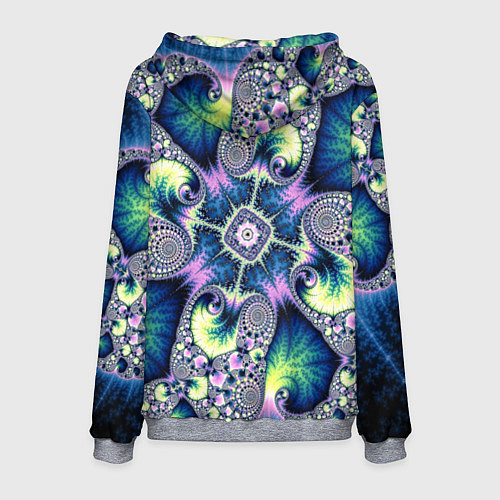 Мужская толстовка Оптический фрактал абстрактные узоры / 3D-Меланж – фото 2