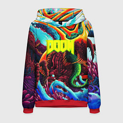 Толстовка-худи мужская Doom monster mars, цвет: 3D-красный