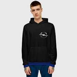 Толстовка-худи мужская Opel logo auto, цвет: 3D-синий — фото 2