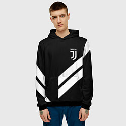 Толстовка-худи мужская Juventus line white, цвет: 3D-черный — фото 2