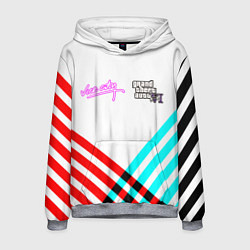 Толстовка-худи мужская GTA6 vice city line, цвет: 3D-меланж